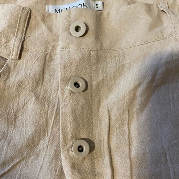 MISSLOOK khaki lightweight pants size S - Picture 3 of 4